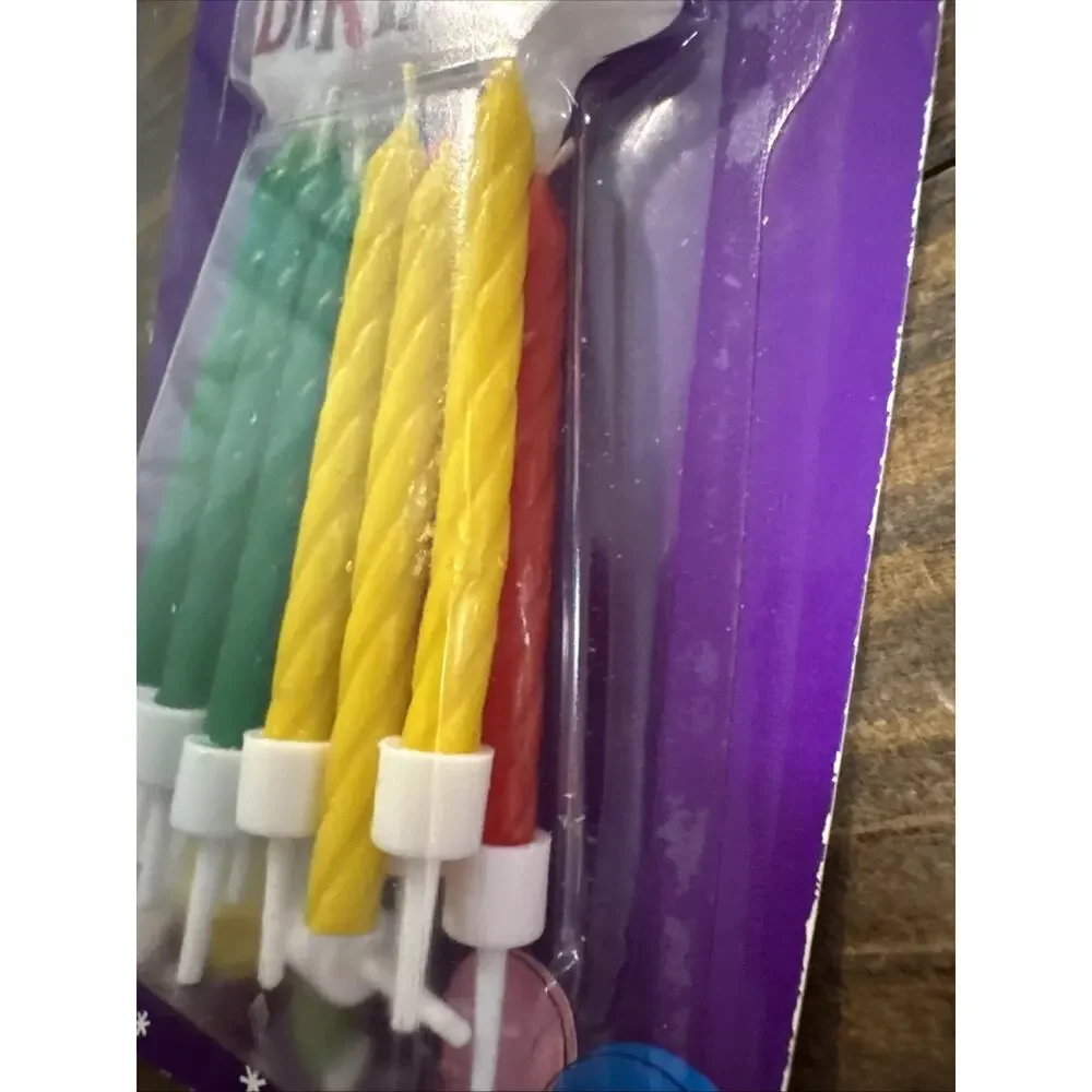 Happy Birthday Candles 13 Count Red Blue Green Yellow